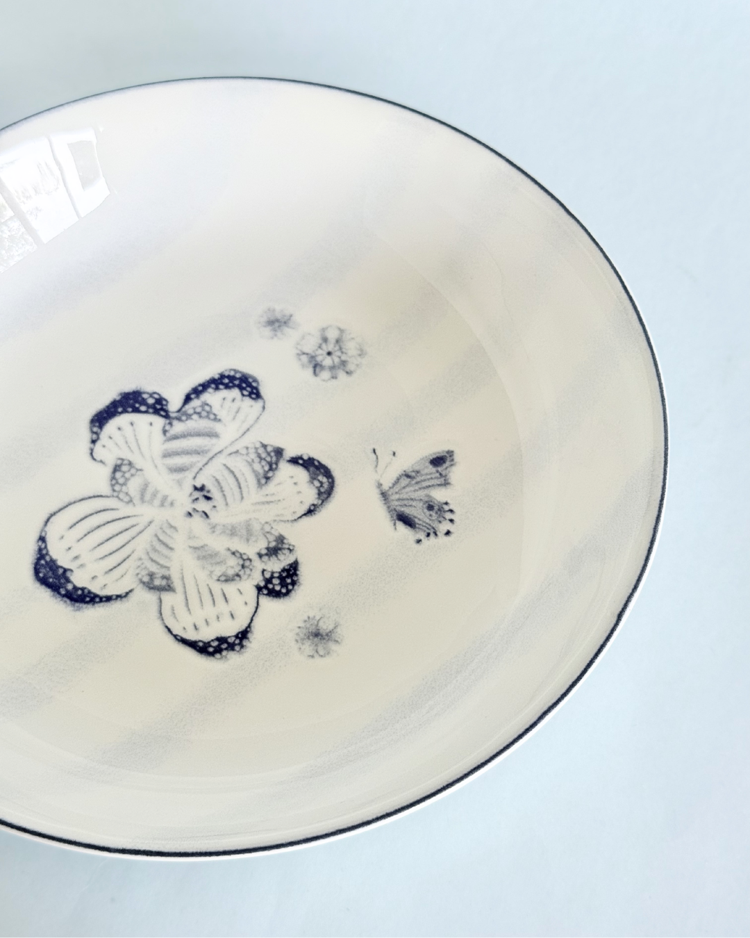 Blue Orchard Large Bowl with Dip Bowl Gift Box