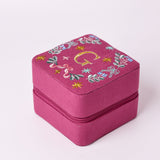 Monogram G - Secret Garden Embroidered Monogram Mini Jewellery Box | The Wishing Chair