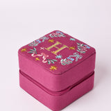 Monogram H - Secret Garden Embroidered Monogram Mini Jewellery Box | The Wishing Chair