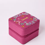 Monogram I - Secret Garden Embroidered Monogram Mini Jewellery Box | The Wishing Chair