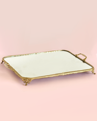Hearth Brass & Glass Tray