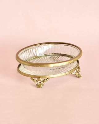 Vesper Brass & Glass Soap Dish