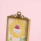 Vintage Ribbon Metal Brass Photo Frame - 4 X 6 inch