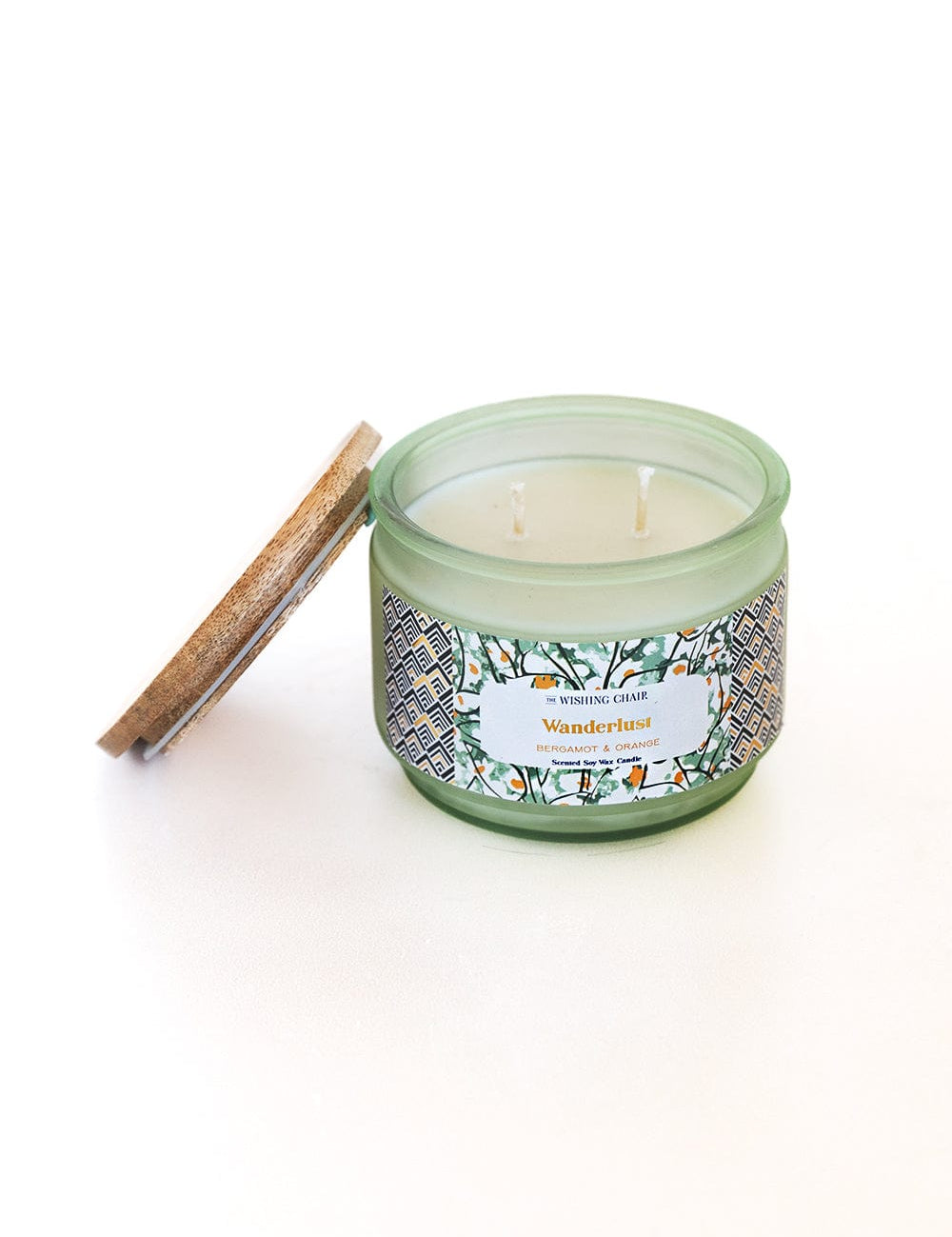  4 Dia x 3.25H Inch / Green / Jar Candle Wanderlust Soy Wax Jar Candle - Wanderlust Soy Wax Jar Candle - The Wishing Chair 