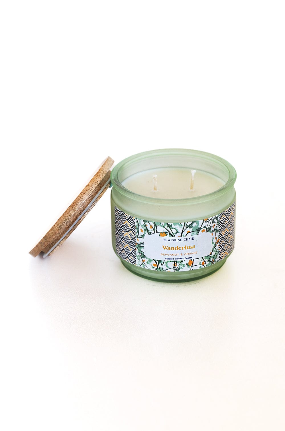  4 Dia x 3.25H Inch / Green / Jar Candle Wanderlust Soy Wax Jar Candle - Wanderlust Soy Wax Jar Candle - The Wishing Chair 