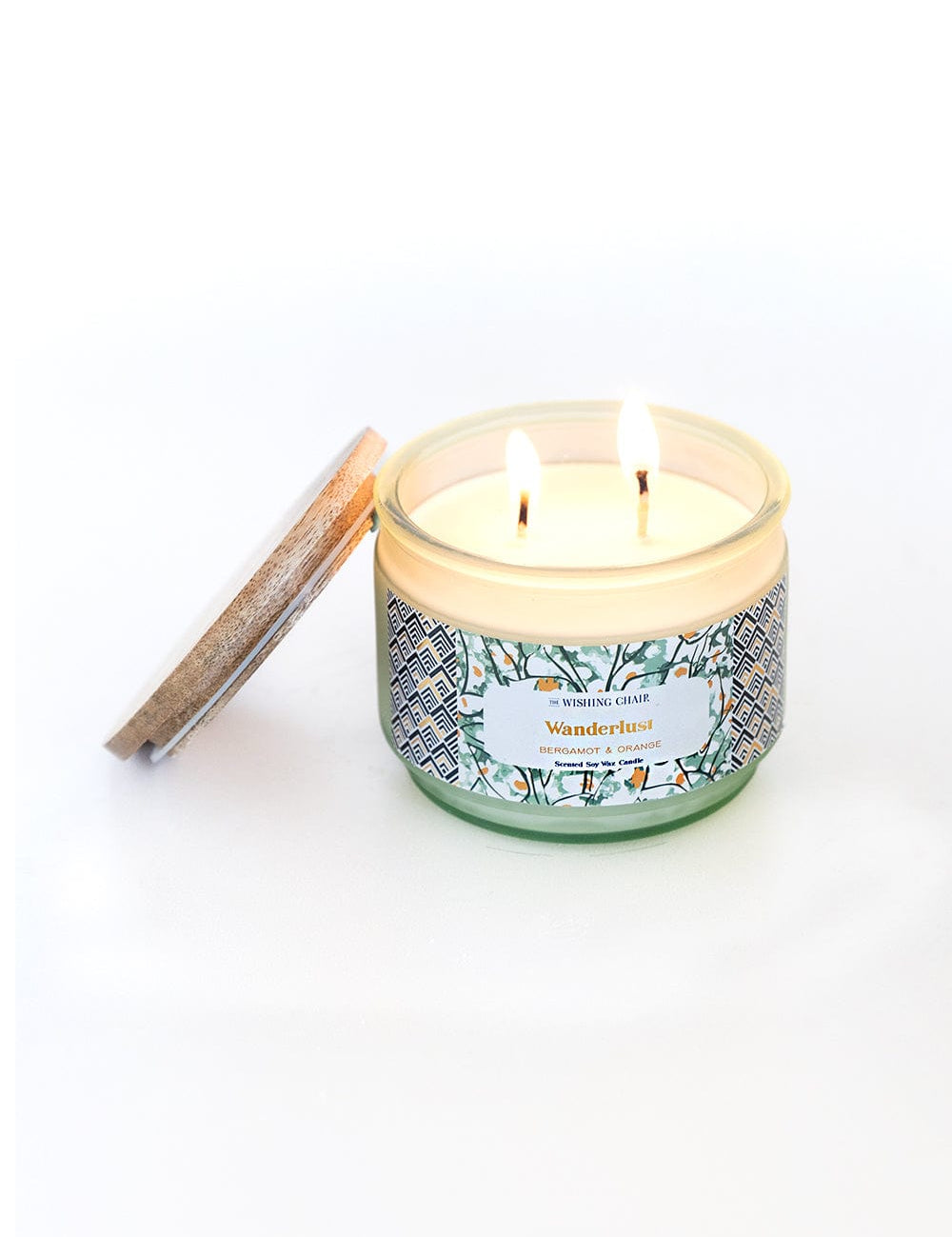  4 Dia x 3.25H Inch / Green / Jar Candle Wanderlust Soy Wax Jar Candle - Wanderlust Soy Wax Jar Candle - The Wishing Chair 