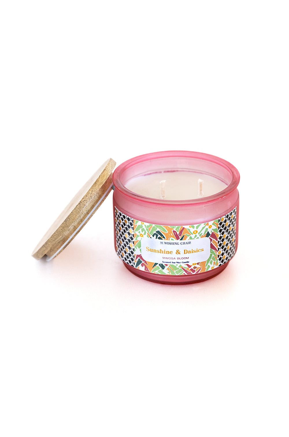 4 Dia x 3.25H Inch / Pink / Jar Candle Sunshine & Daisies Soy Wax Jar Candle