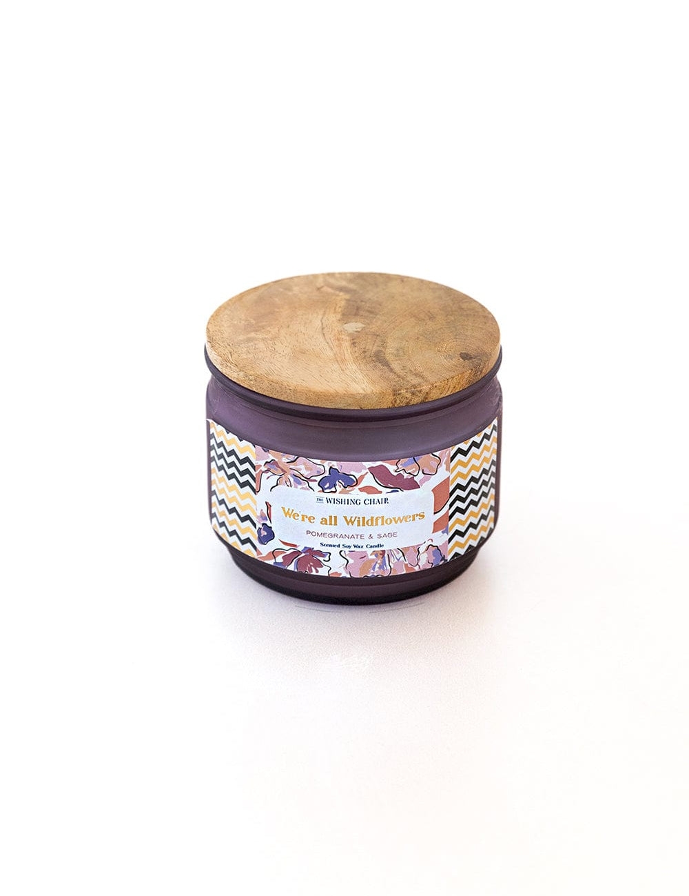  4 Dia x 3.25H Inch / Violet / Jar Candle We're All Wildflowers Soy Wax Jar Candle - We're All Wildflowers Soy Wax Jar Candle 340 Grm - The Wishing Chair 