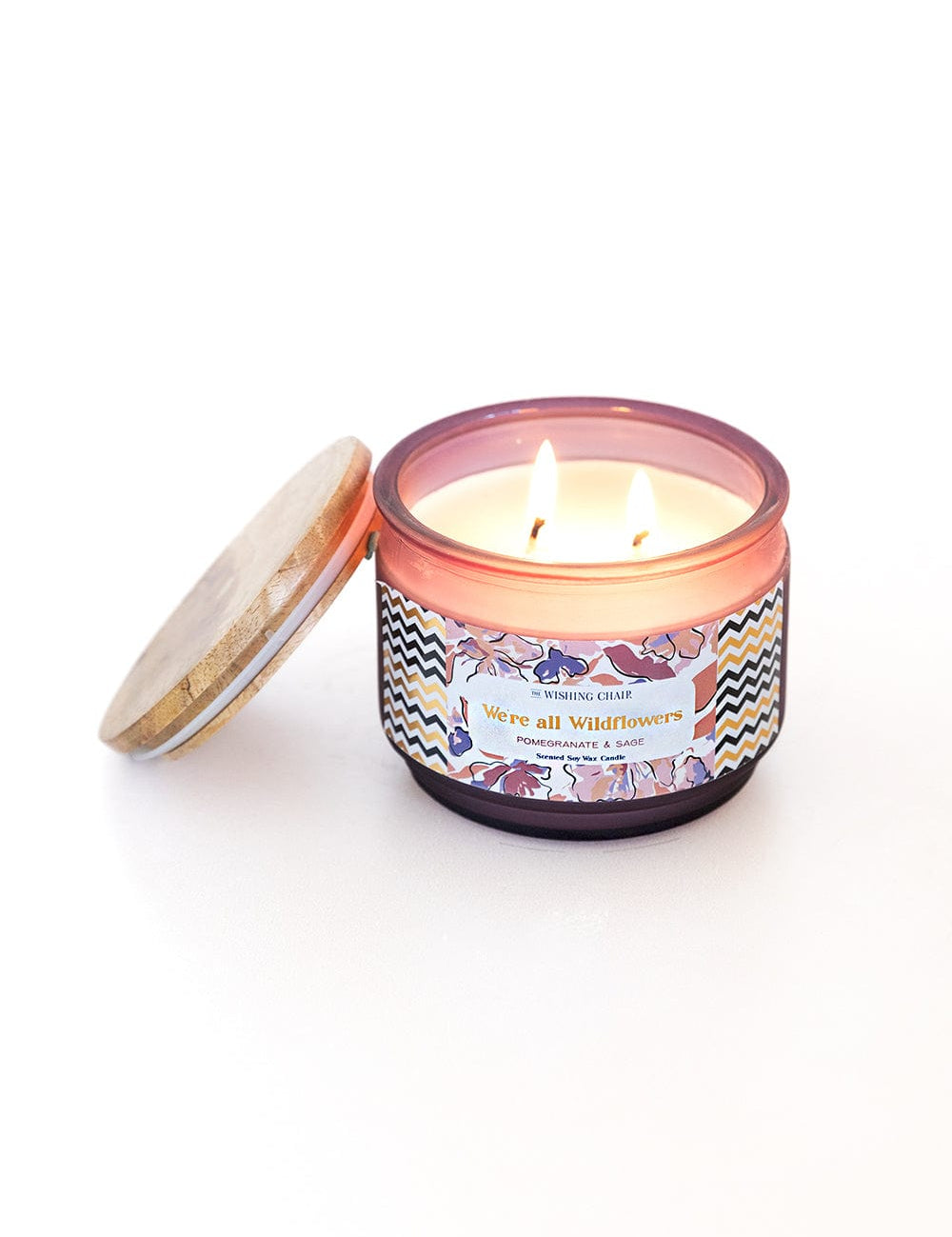  4 Dia x 3.25H Inch / Violet / Jar Candle We're All Wildflowers Soy Wax Jar Candle - We're All Wildflowers Soy Wax Jar Candle 340 Grm - The Wishing Chair 