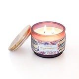  4 Dia x 3.25H Inch / Violet / Jar Candle We're All Wildflowers Soy Wax Jar Candle - We're All Wildflowers Soy Wax Jar Candle 340 Grm - The Wishing Chair 