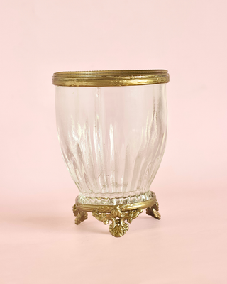 Vesper Brass & Glass Holder