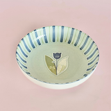 Tulip Garden Salad Bowl with Dip  Bowl Gift Box