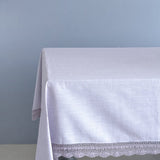 8 SEATER Lavender Fields Hand Crochet Table Cloth