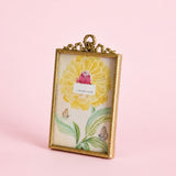 Vintage Ribbon Metal Brass Photo Frame - 4 X 6 inch