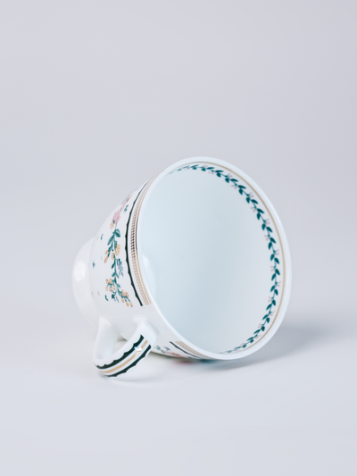 Magique by The Wishing Chair - Emerald Ribbon Fine China Ceramic Collection - Teacups & Saucers - Set of 6