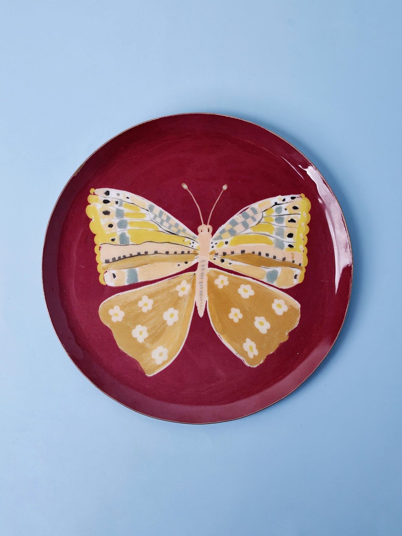 Butterfly Bloom Metal Wall Plates - Set of 3