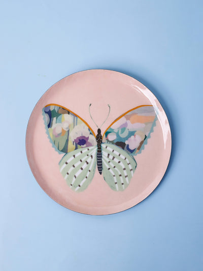 Butterfly Bloom Metal Wall Plates - Set of 3