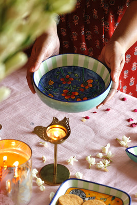 Perch Handpainted Ceramic Pasta Bowl