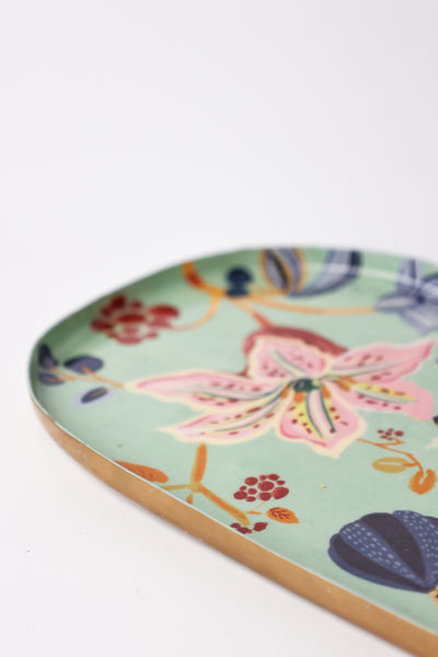 Bloom Room Metal Platter - Mint Green - Large