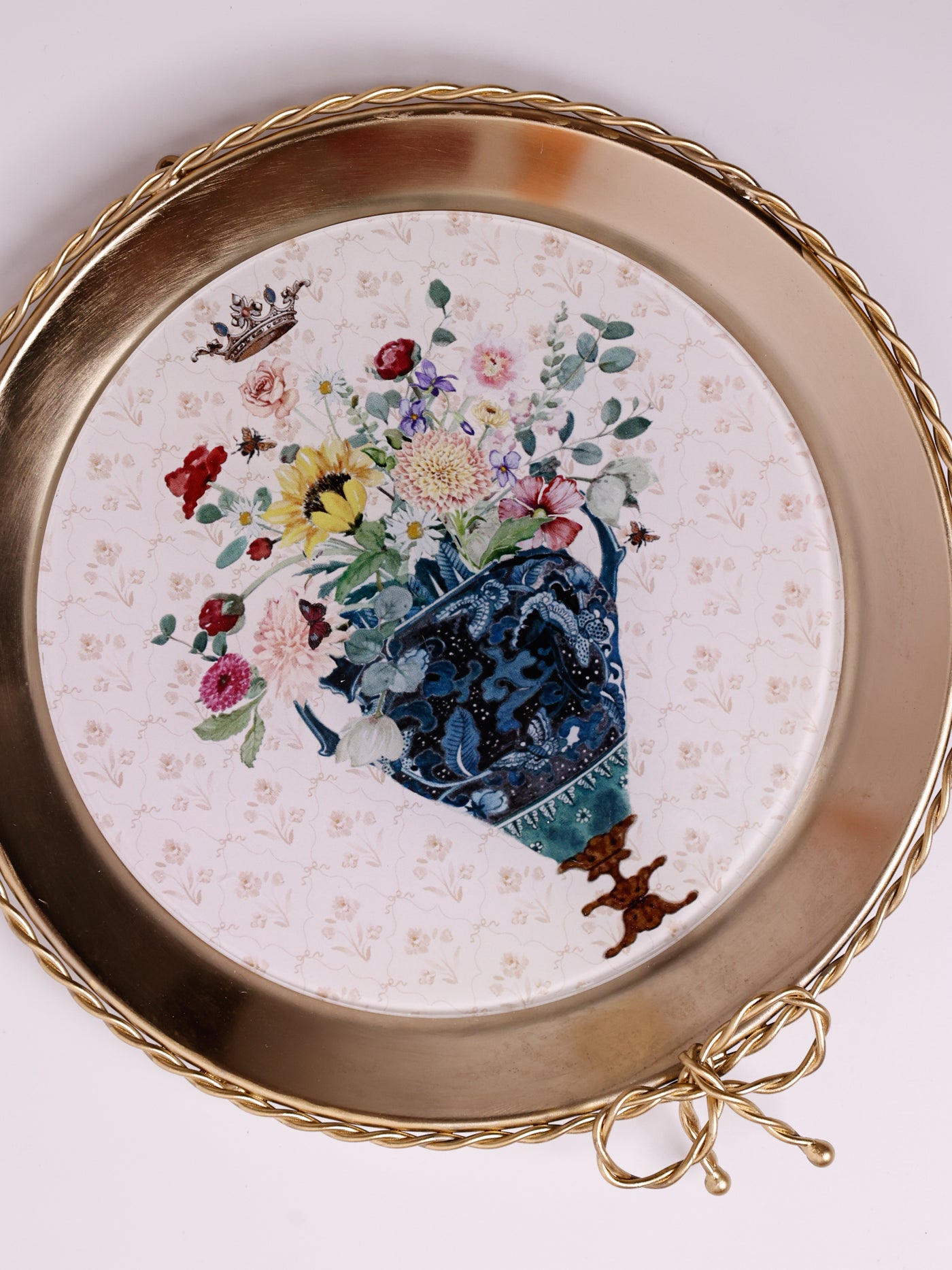 Vase Metal Wall Plate