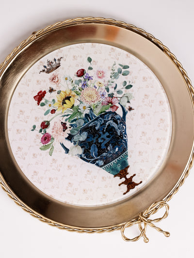 Vase Metal Wall Plate