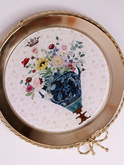 Vase Metal Wall Plate