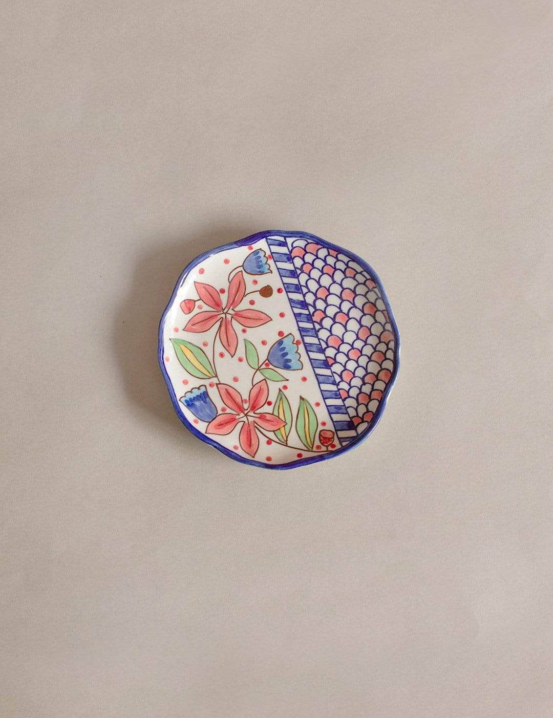Aiden Hand painted Dessert Plates - Set Of 4 - The Wishing Chair
