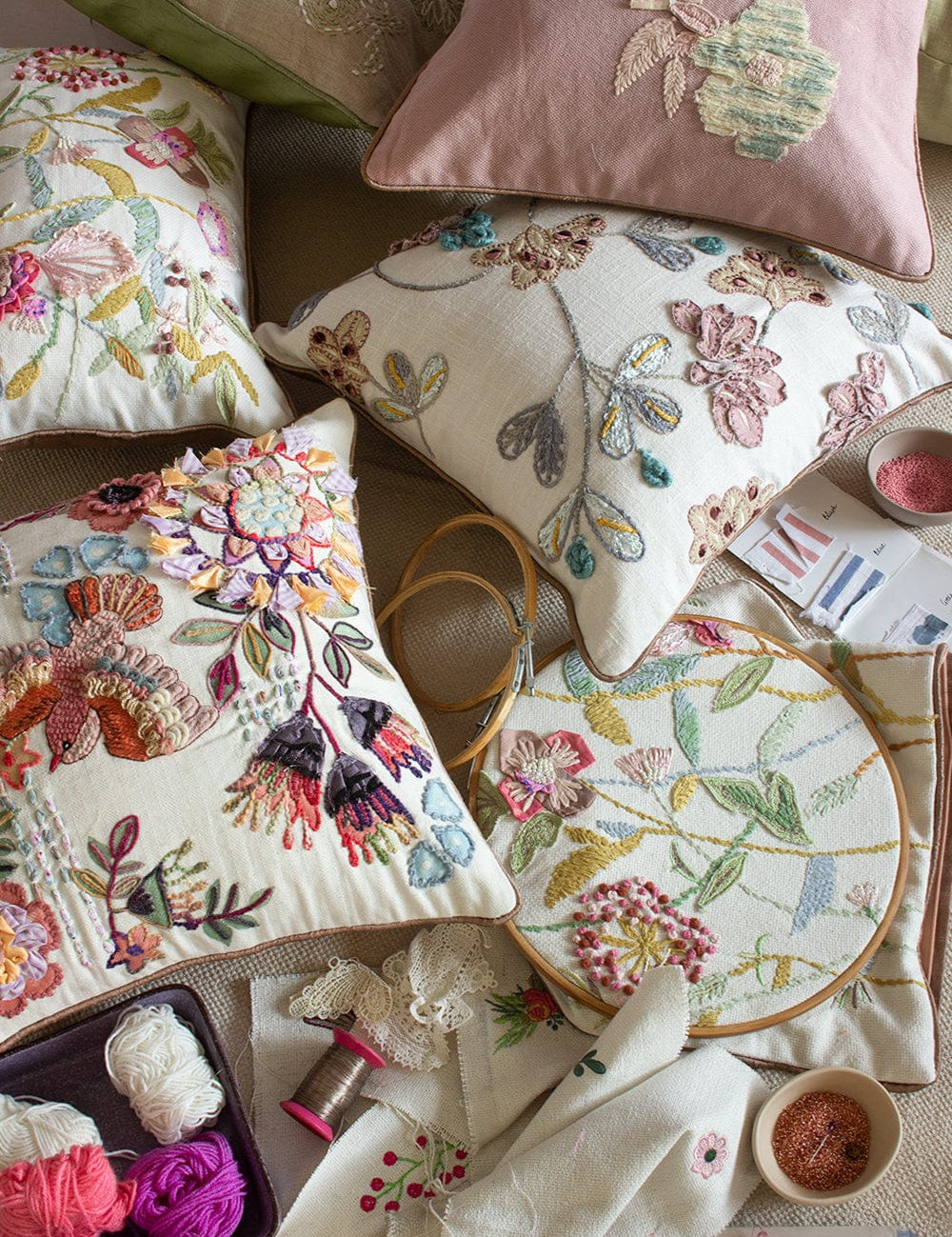 Alice Embroidered Cushion Cover - The Wishing Chair