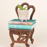 Alice mini chair handcrafted wooden wall shelf with natural grain finish | The Wishing Chair