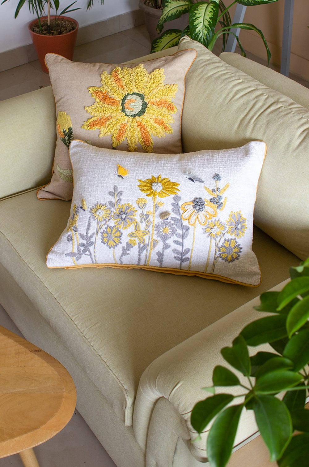 Asa Embroidered Cushion Cover - The Wishing Chair