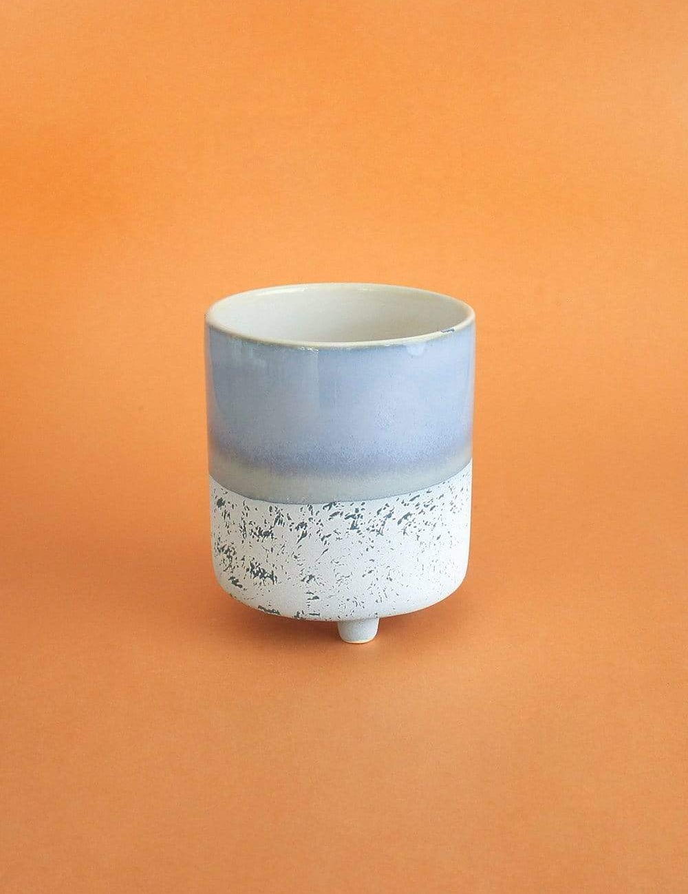 Azure Three Legged Ceramic Planters - Set of 2 - The Wishing Chair