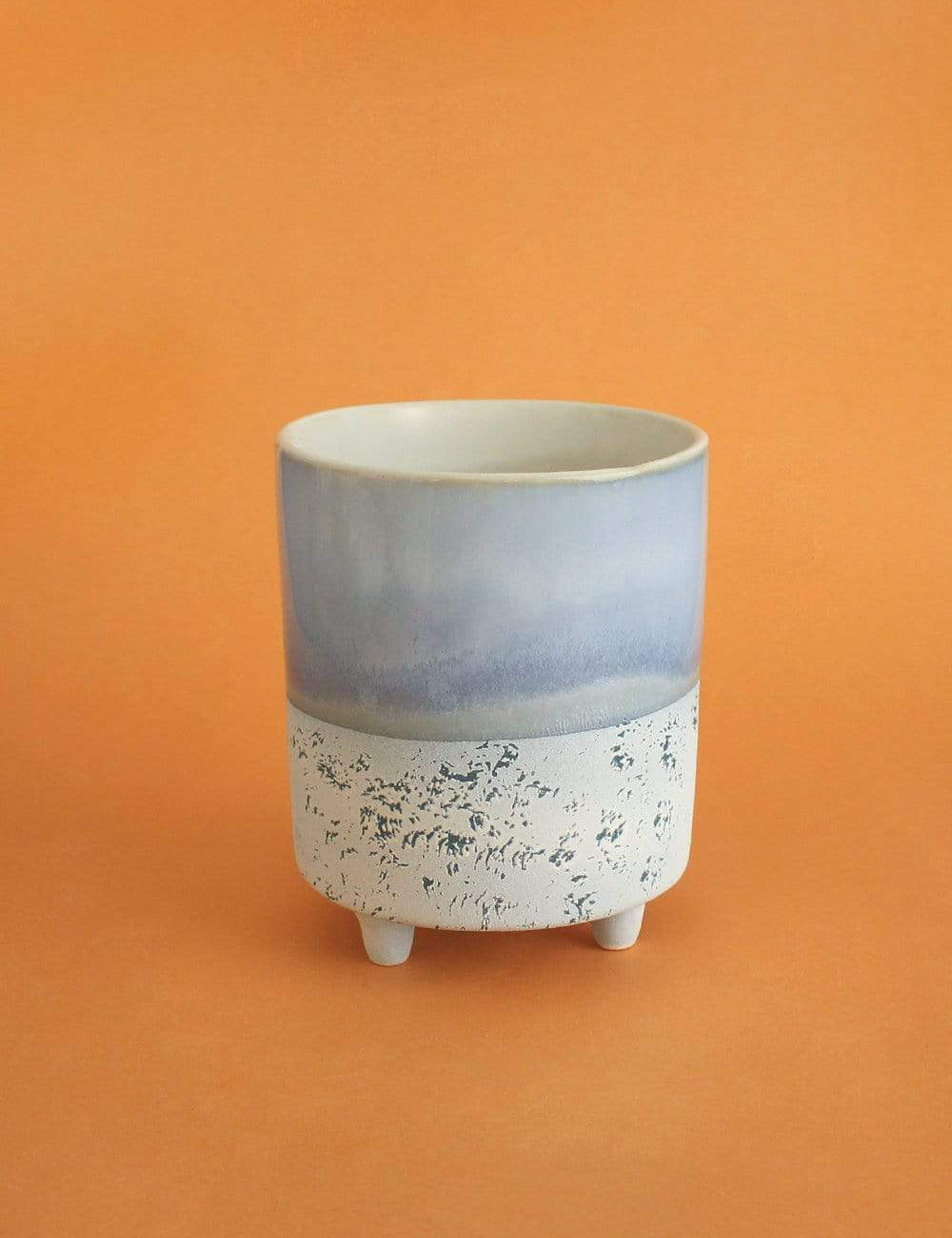 Azure Three Legged Ceramic Planters - Set of 2 - The Wishing Chair