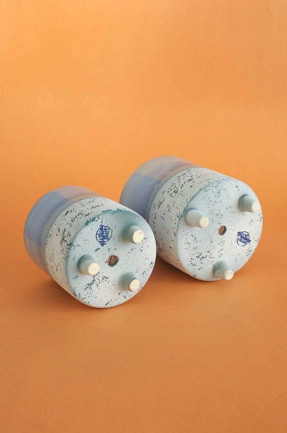 Azure Three Legged Ceramic Planters - Set of 2 - The Wishing Chair