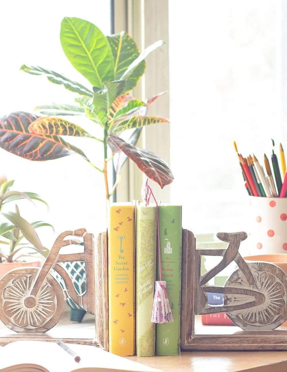 Bicycle Wooden Bookends - The Wishing Chair