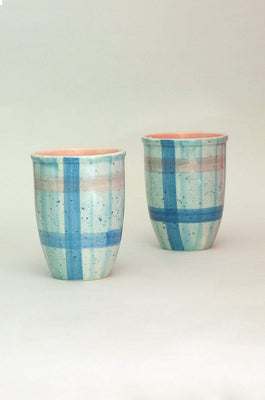 Blue Skies Ceramic Water Tumblers -Set of 2 - The Wishing Chair