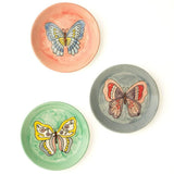 Butterflies Wall Plates - Set Of 3 -Handpainted Stoneware - The Wishing Chair