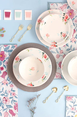 Day Dreams Handpainted Dinner Plates- Set of 4 - The Wishing Chair