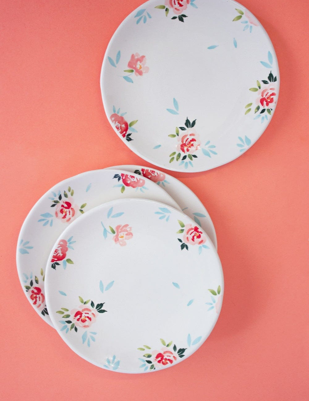 Day Dreams Handpainted Dinner Plates- Set of 4 - The Wishing Chair