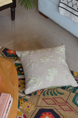Dew Drops Embroidered Cushion Cover - The Wishing Chair