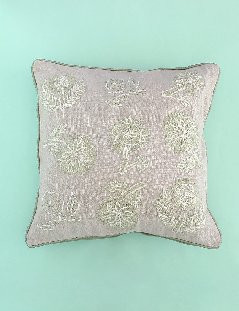 Dew Drops Embroidered Cushion Cover - The Wishing Chair