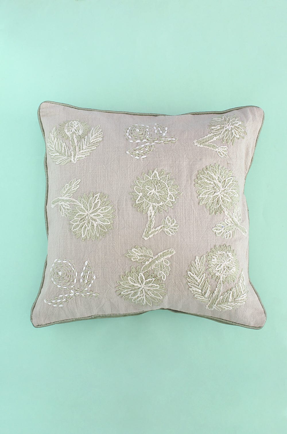 Dew Drops Embroidered Cushion Cover - The Wishing Chair