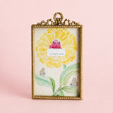 Vintage Ribbon Metal Brass Photo Frame - 4 X 6 inch