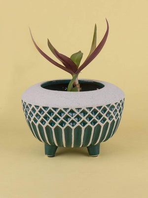 Emerald Ceramic Planter - The Wishing Chair