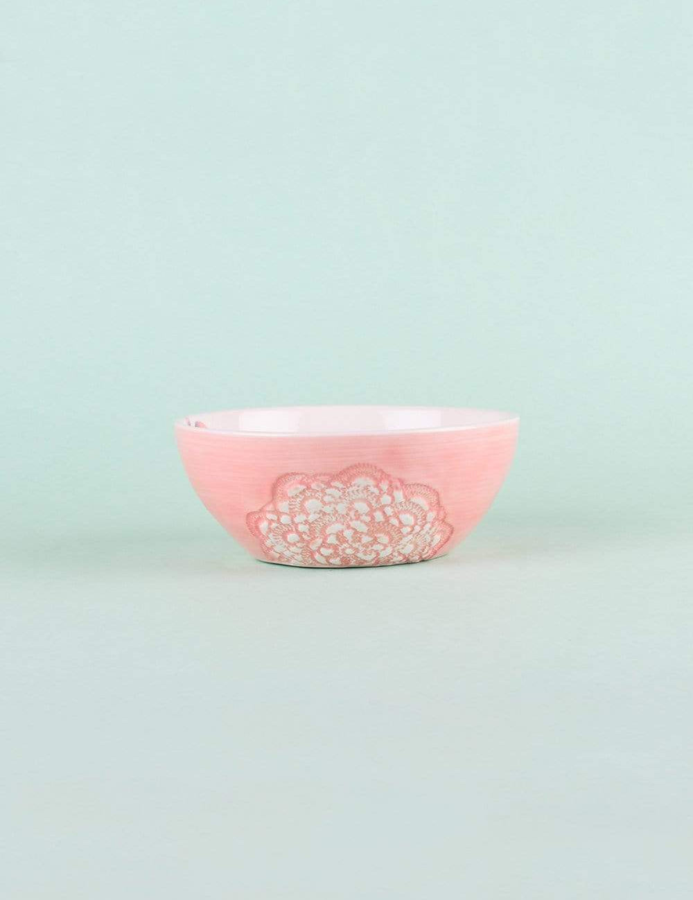 Floral Lace Handpainted Bowl - Set of 2 - The Wishing Chair