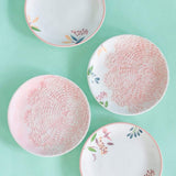 Floral Lace Handpainted Dessert Plate- Set of 4 - 6 inches - The Wishing Chair