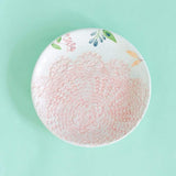 Floral Lace Handpainted Dessert Plate- Set of 4 - 6 inches - The Wishing Chair
