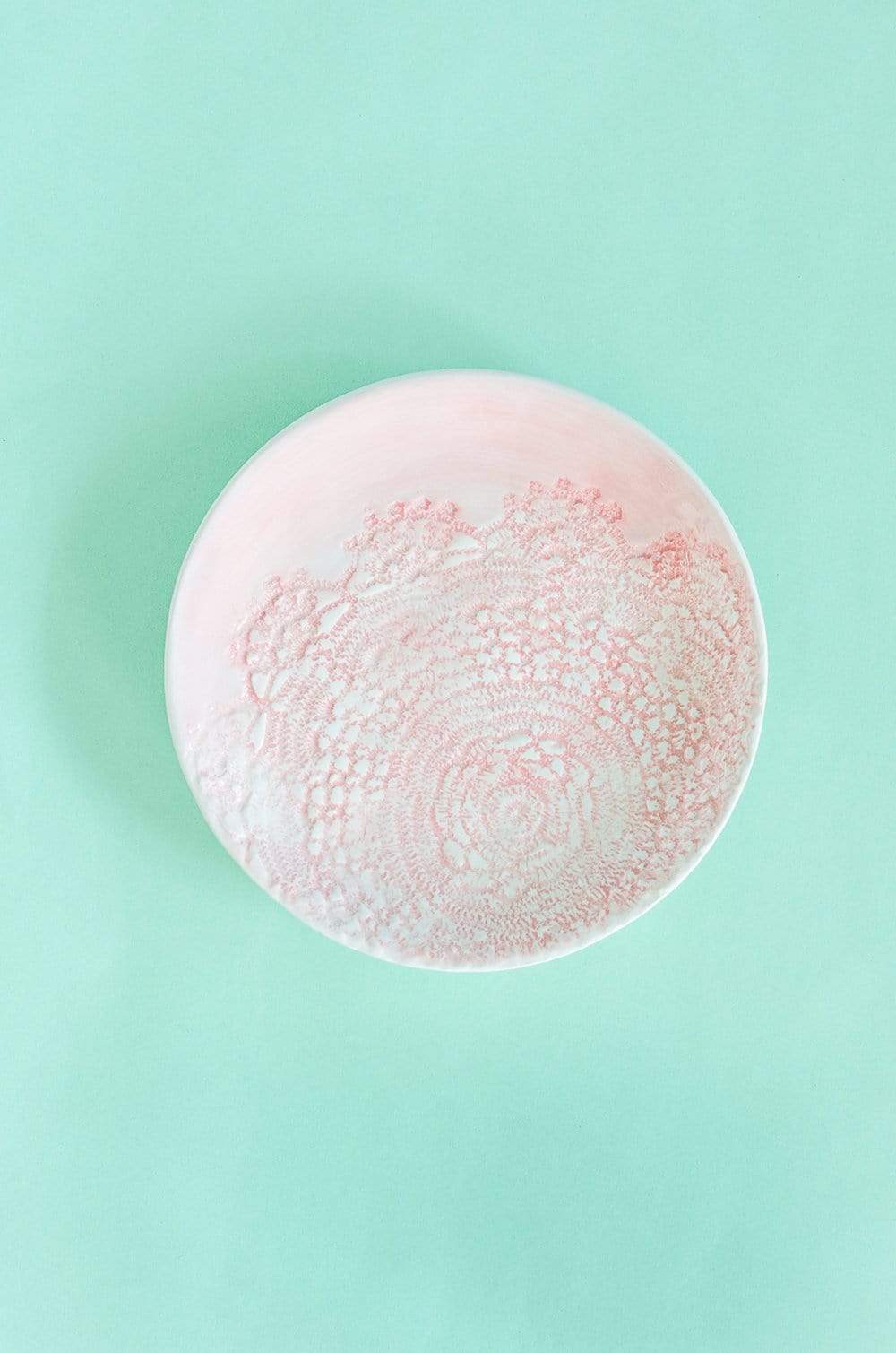 Floral Lace Handpainted Dessert Plate- Set of 4 - 6 inches - The Wishing Chair