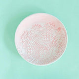 Floral Lace Handpainted Dessert Plate- Set of 4 - 6 inches - The Wishing Chair