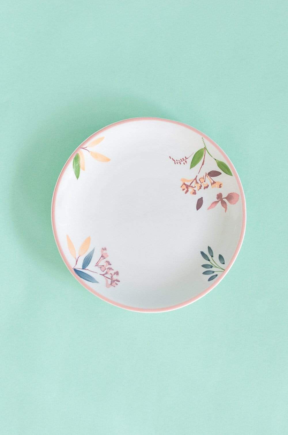 Floral Lace Handpainted Dessert Plate- Set of 4 - 6 inches - The Wishing Chair