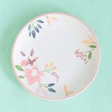 Floral Lace Handpainted Dinner Plates- Set of 6 - 8 inches - The Wishing Chair